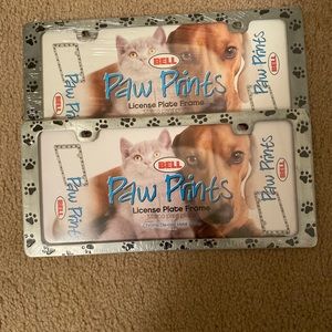 PawPrint License Plate Borders
